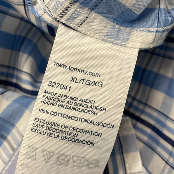Tommy Hilfiger Men’s plaid button up t-shirt - size XL - Picture 4 of 4